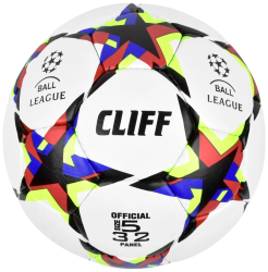 Мяч футбольный Cliff №5 PU G-14 бело-красно-зеленый (звезды) 0404
